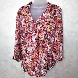 Floral Blouse by Elementz Like New L